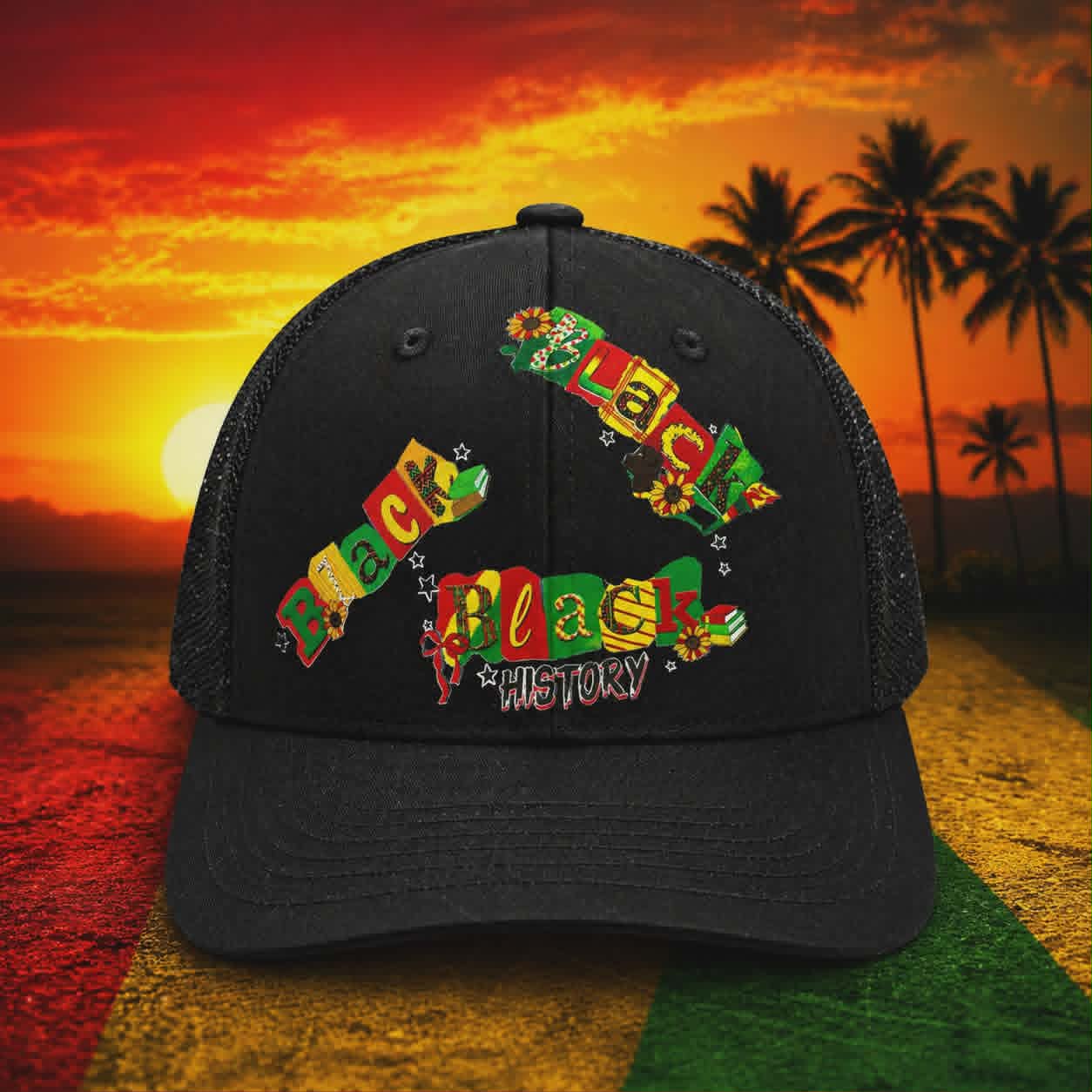 Black History Baseball Cap  Abstract Cultural Heritage Hat | Inspirational Statement Cap