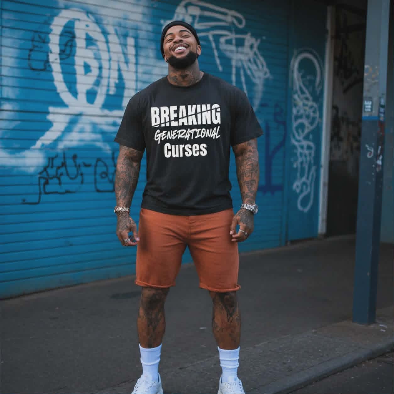 Breaking Generational Curses Christian black t-shirt front design
Faith-based streetwear black tee with Breaking Generational Curses message
Christian apparel shirt about healing and freedom in Christ